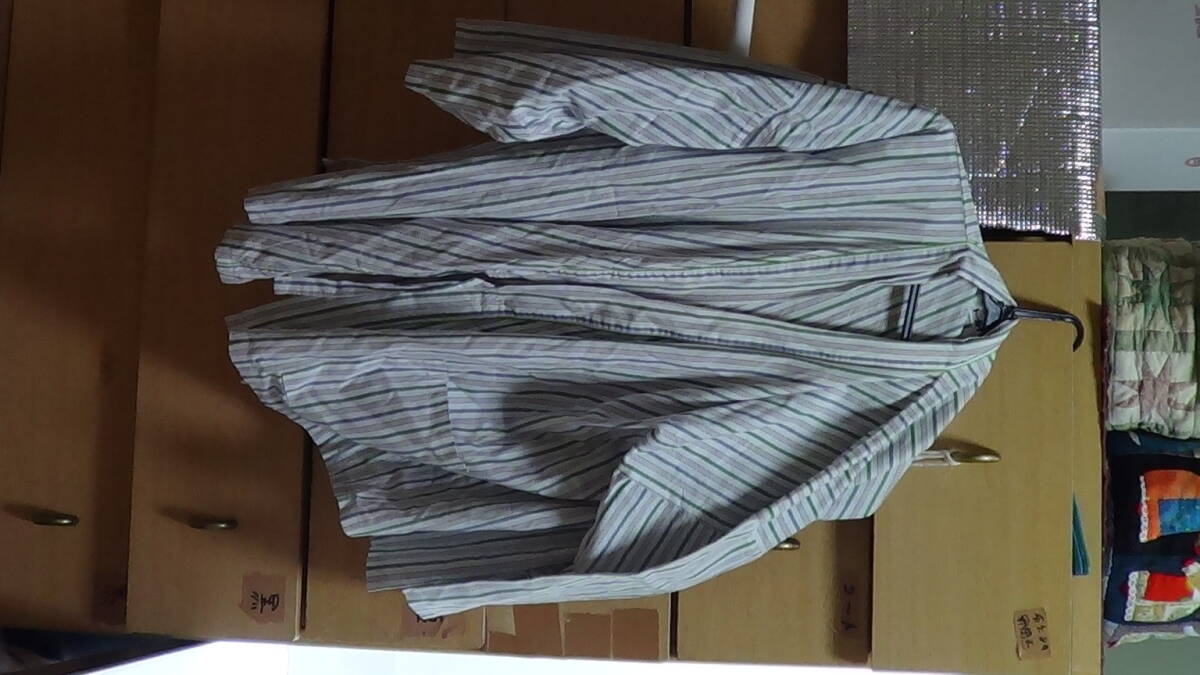 即決 トーカイ 上着 ねまき 風 価値不明 古着 紳士用 うすむらさき ピンク 緑 白拍卖