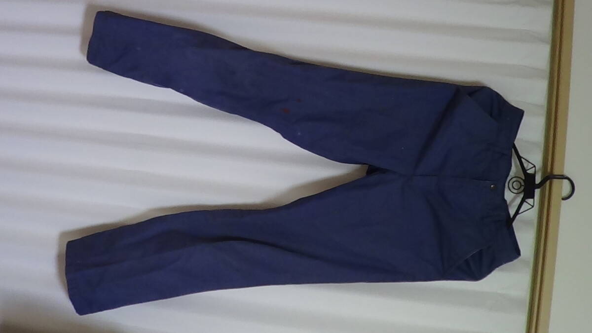 即決 MIC SOWA 作業着 長ズボン 黒  紳士服 しみ汚れあり 穴あき多数  454g 価値不明  ポリエステル65% 綿35%拍卖