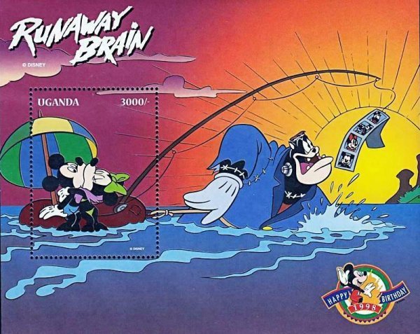 ウガンダ切手『ディズニー』(Runaway Brain)拍卖