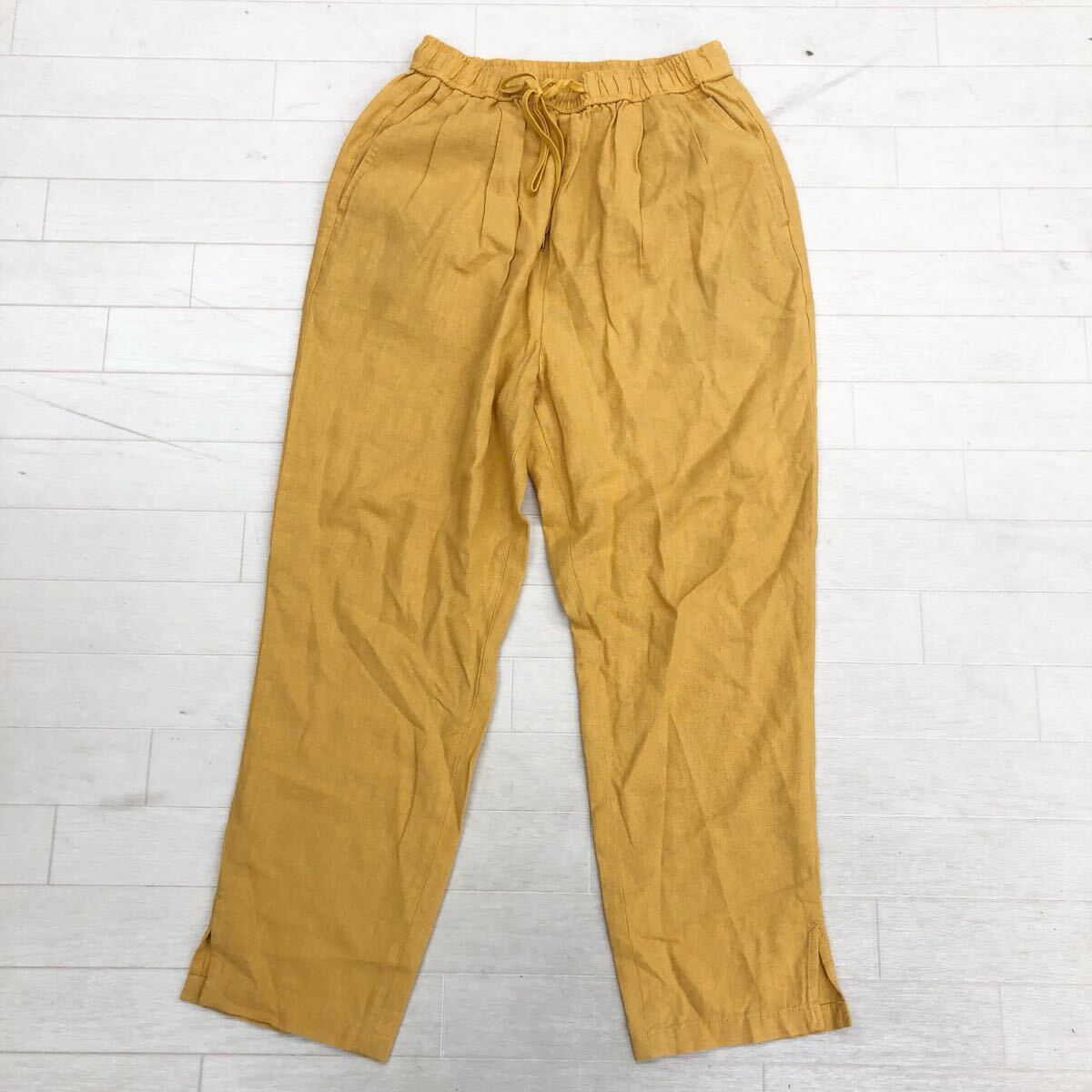 1722〓 GREEN LABEL RELAXING グリーンレーベルリラクシング イージーパンツ レディース サイズXS イエロー ユナイテッドアローズ拍卖