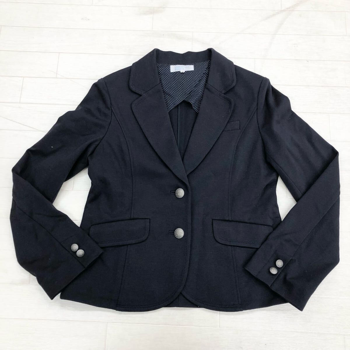 1728〓 KUMIKYOKU PURETE・・・ 組曲ピュルテ テーラードジャケット サイズ160 ダークネイビー トップス 上着 2ボタン拍卖