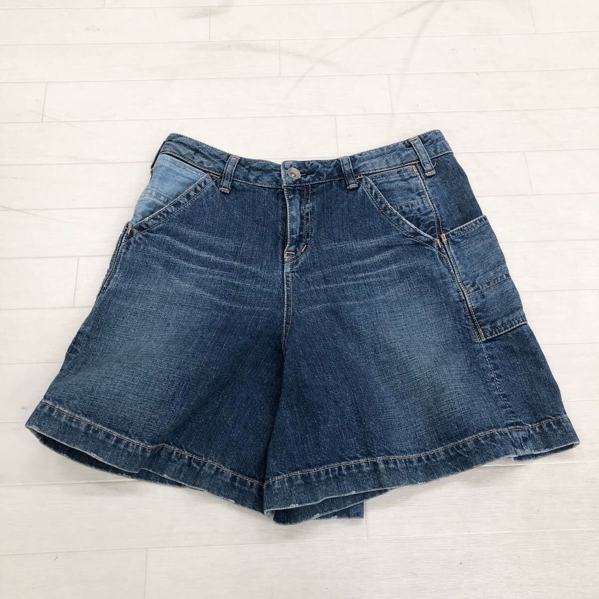 1737〓 Johnbull ジョンブル デニムショートパンツ レディース サイズ不明 ジーンズ ジーパン ボトムス 半ズボン 短パン ジップフライ拍卖