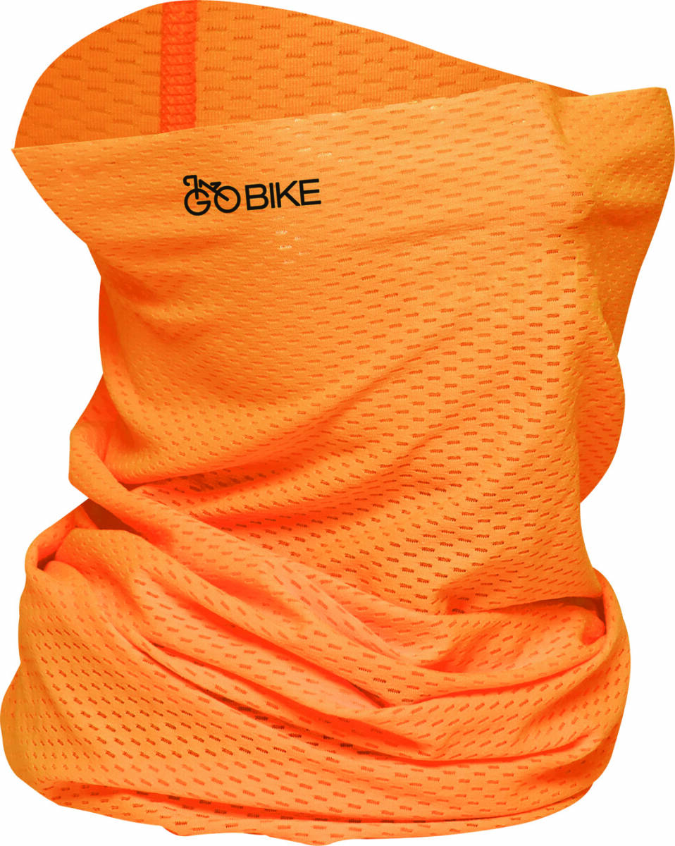 【送料230円】GO BIKE マルチゲイター COOL オレンジ フェイスカバー 虫よけ メッシュ ネックカバー 抗菌防臭 サイクリングの ユスリカ対策拍卖