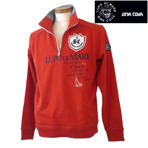 【2025春夏新作】シナコバ ジェノバ/SINA COVA ZIPトレーナー 010-オレンジ系 Lサイズ メンズ拍卖