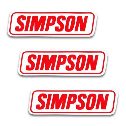 【耐水性加工】 レーシング ステッカー SIMPSON 3枚セット拍卖