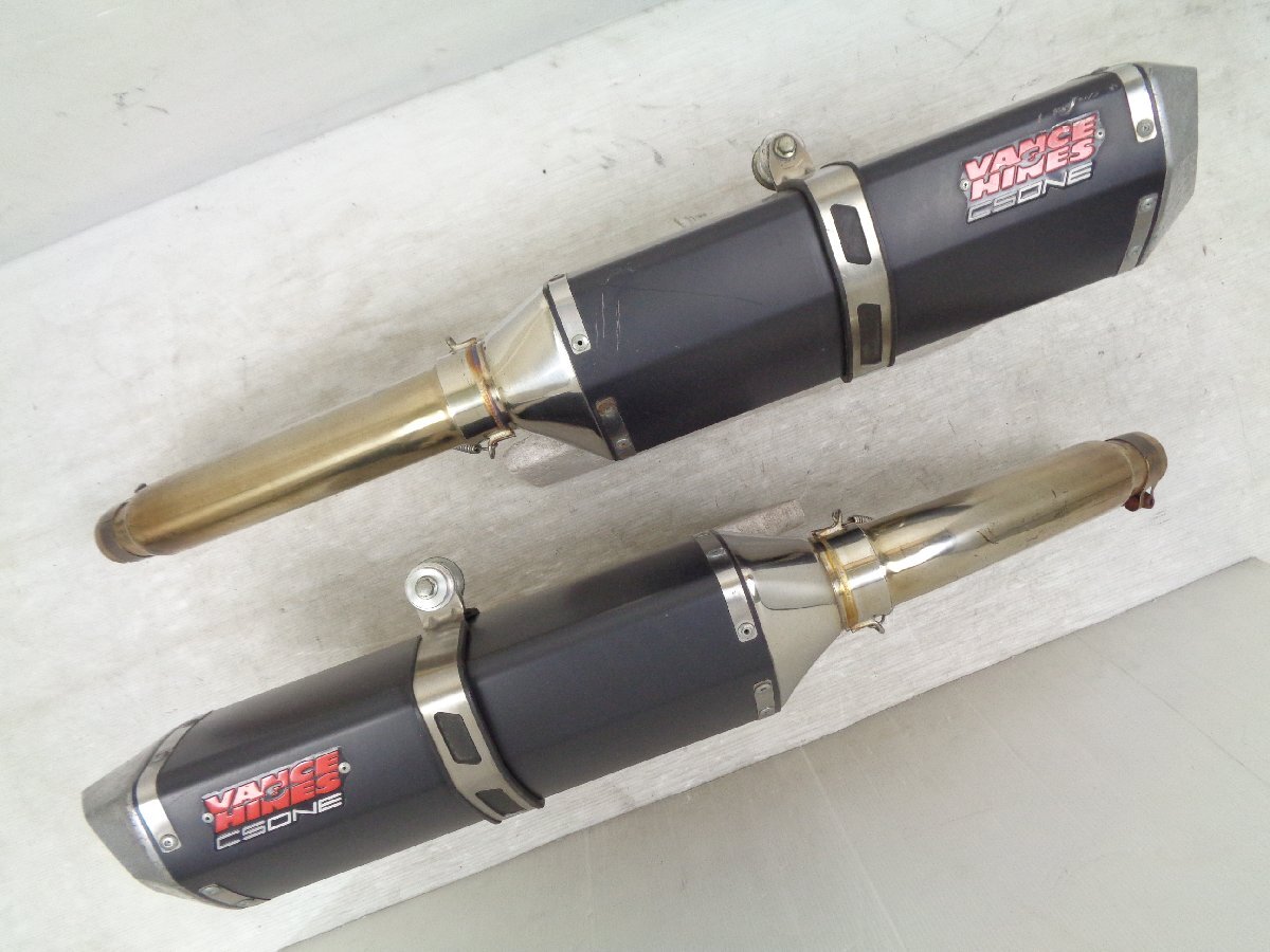 GSX1300R ハヤブサ 隼 GX72A 08-20 vance&hines バンス CS One Dual ブラック スリップオン サイレンサー マフラー 良品【G033】拍卖