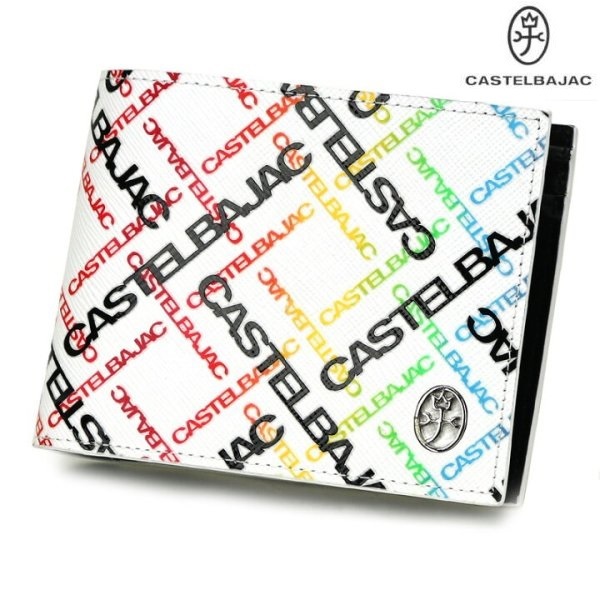 CASTELBAJAC カステルバジャック 牛革 2つ折り財布 人気デザイン ホワイト この他にも出品中♪ ca22080拍卖