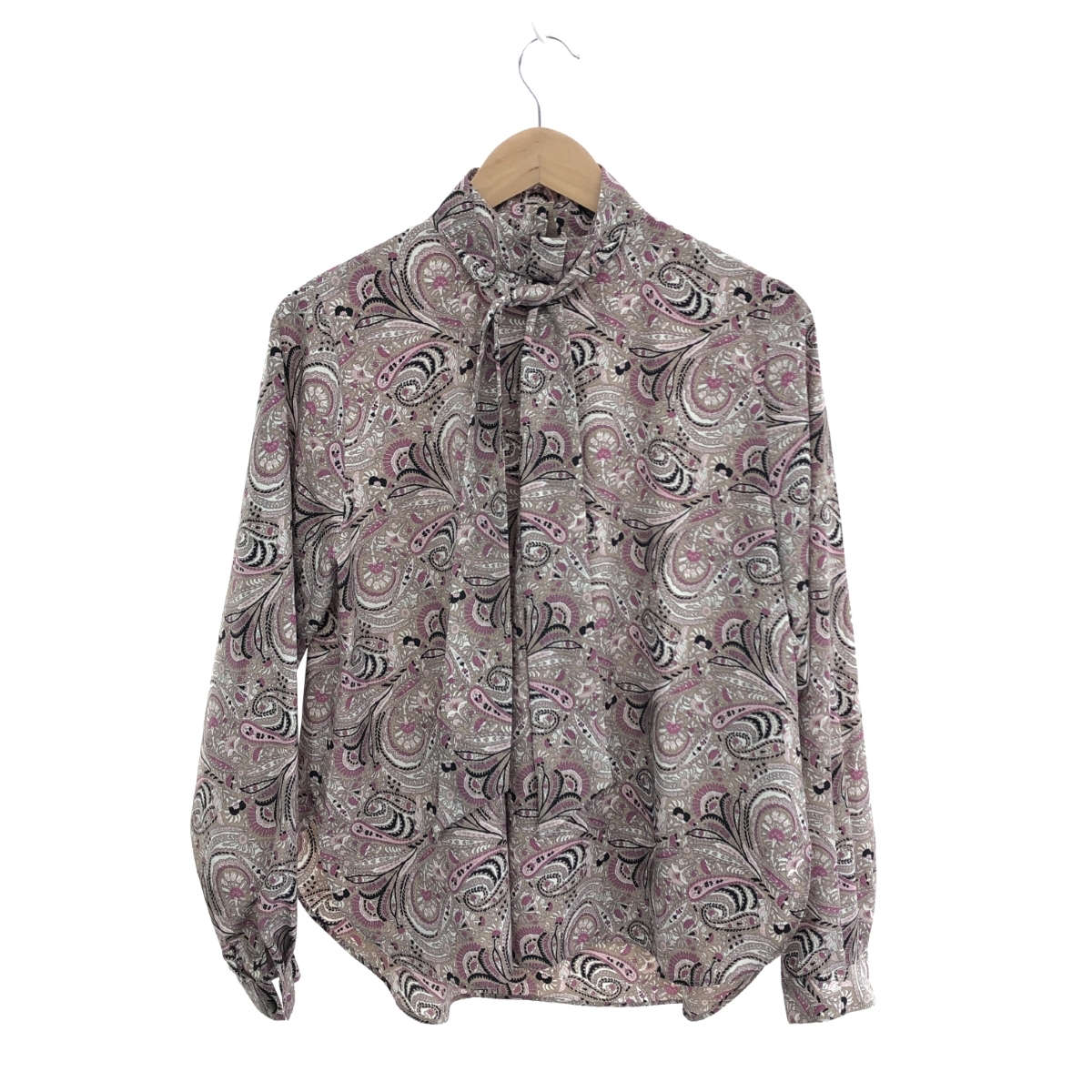 ◆ ソージュ ペイズリー柄ボウタイ ブラウス サイズ:M◆S-00-SB-025 ピンク レディース トップス拍卖