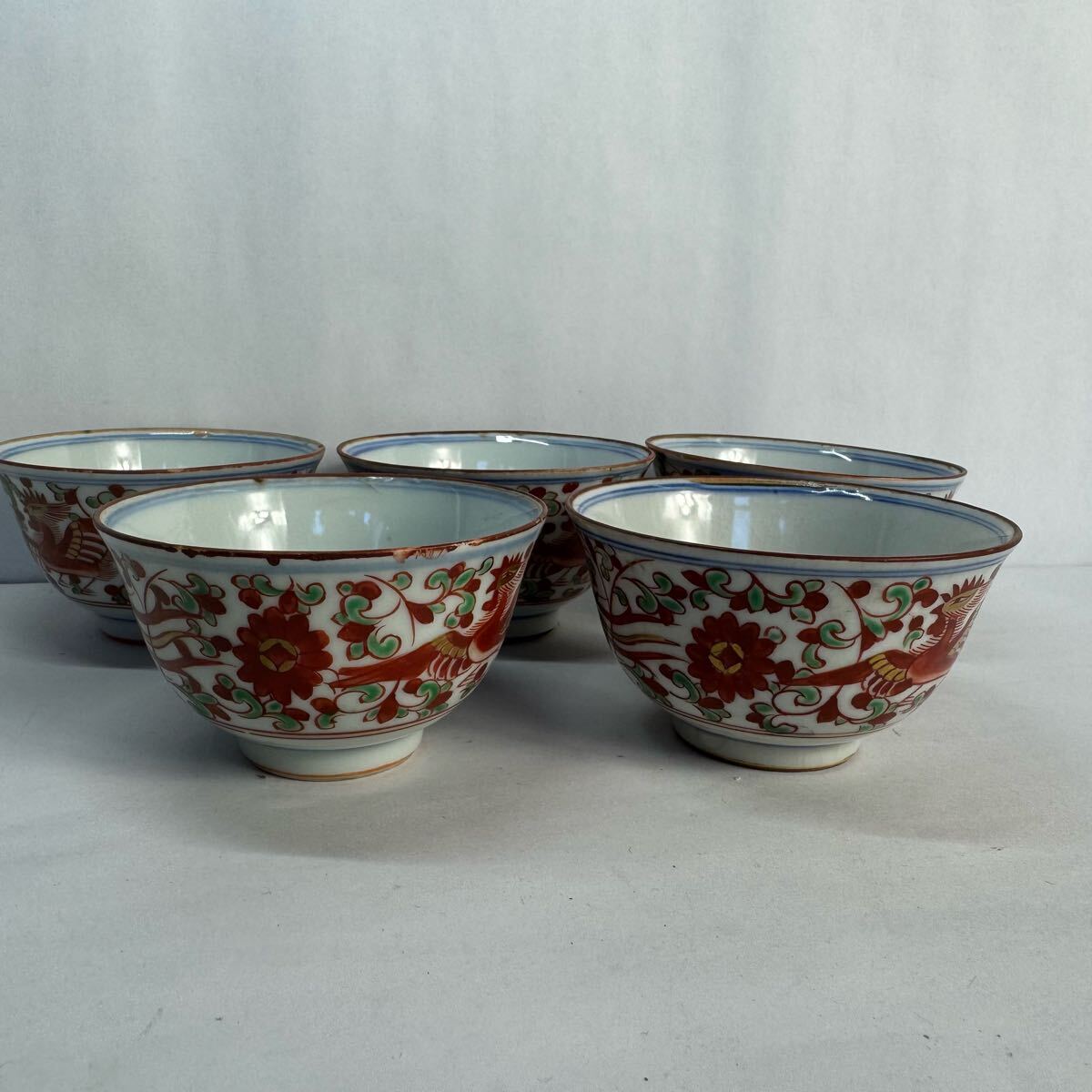 大明成化年製 5客セット蔵出 湯呑 ぐい呑 Z湯拍卖