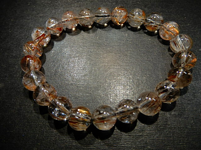 高級天然水晶スーパーセブンBD6604 ゲーサイト カコクセナイト 最上美品8.5mm透明お勧め拍卖