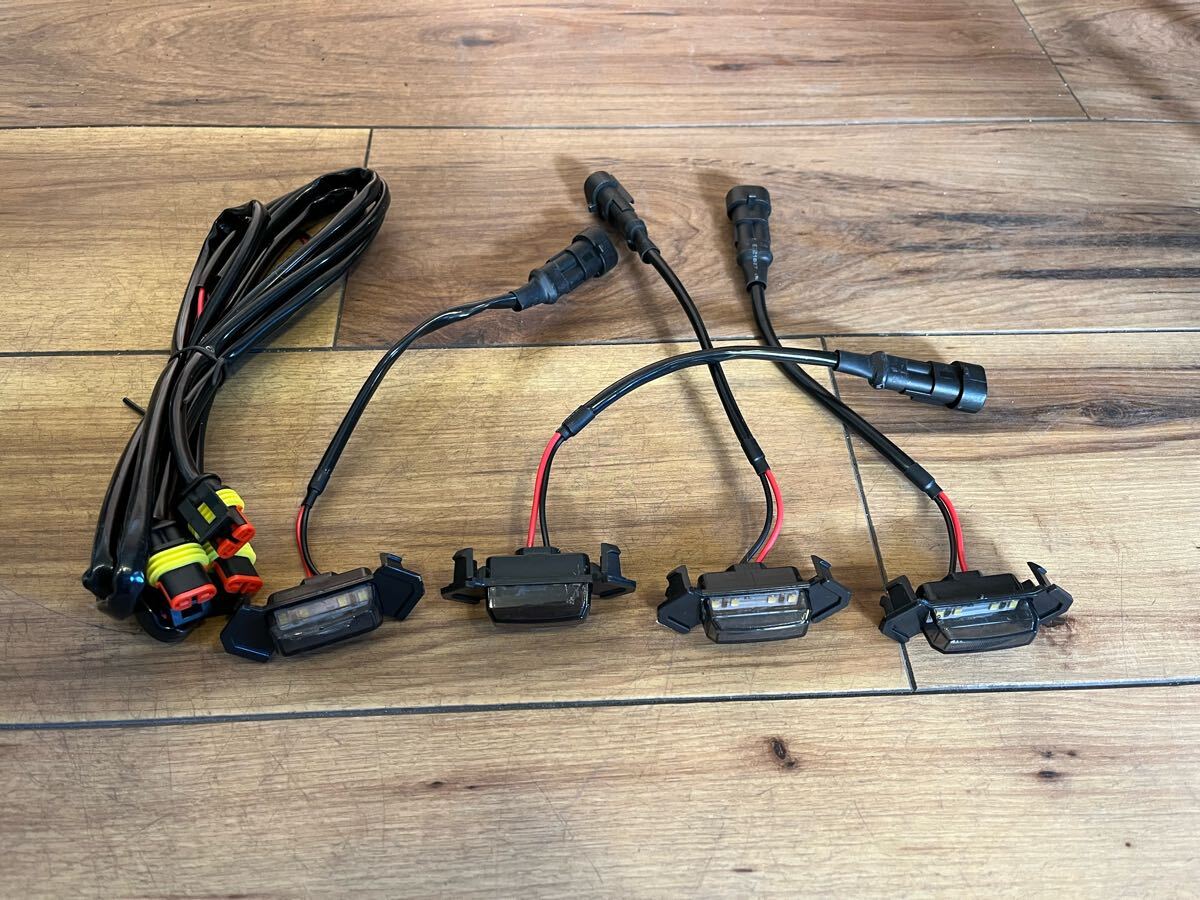 新品未使用!LEDグリルマーカー☆ スモークレンズ ☆ アンバー ☆ 汎用タイプ ☆ RAV4 プラド デリカ ハイラックス ジムニー ランクル USDM拍卖