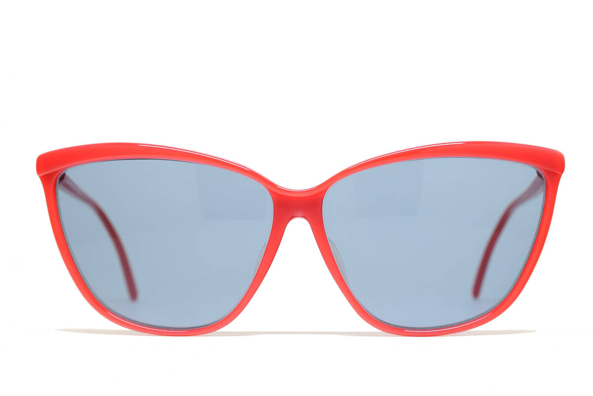 デッドストック Louis Feraud PARIS 61-5501 60-12 キャットアイ サングラス ヴィンテージ murai レッド拍卖