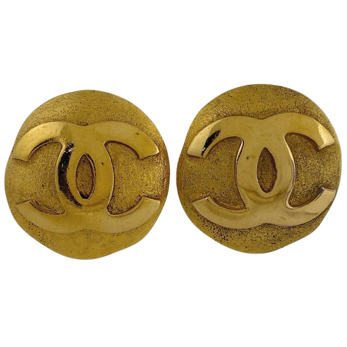 【在庫一掃】 シャネル ココマーク ラウンド イヤリング CCマーク イヤリング GP ゴールド 【中古】拍卖