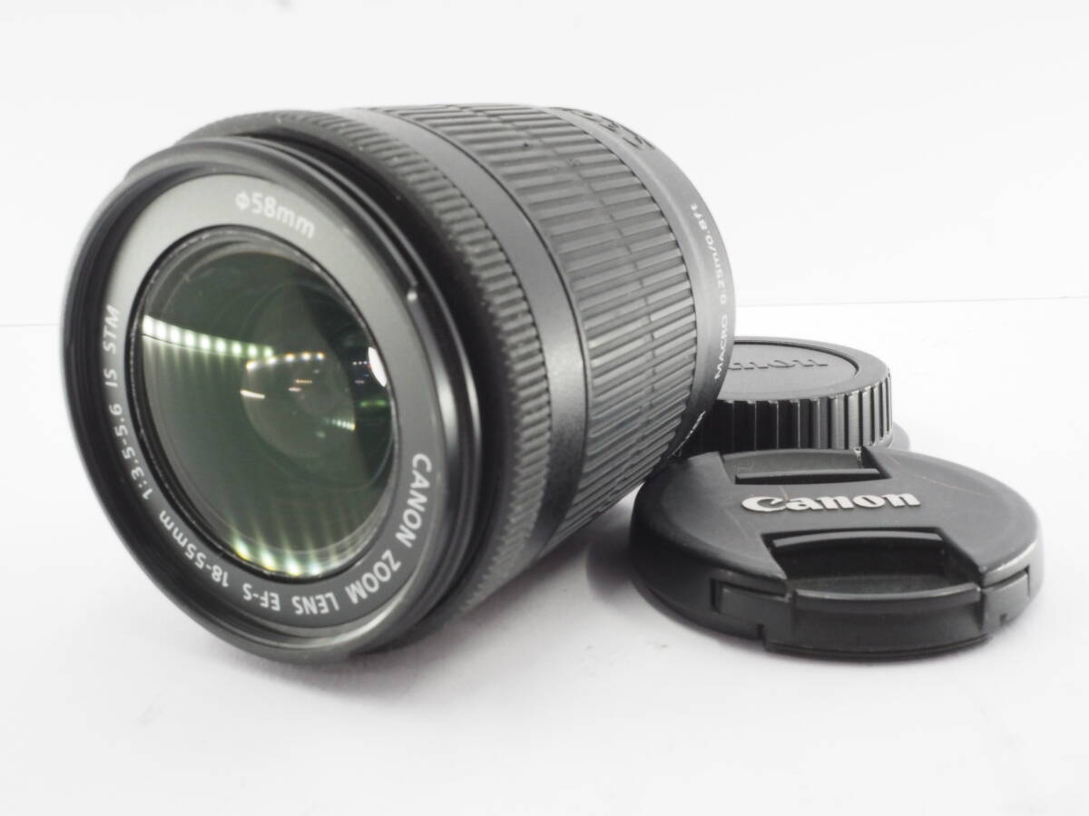 ★特上品★ キヤノン CANON EF-S 18-55mm F3.5-5.6 IS STM ★前後キャップ付き #A3097拍卖