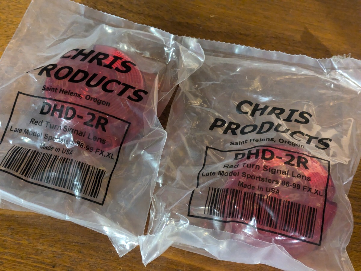 赤レンズ!エボ 純正ウィンカーを レッドに!2個セット アメリカ仕様 FXR FXD ダイナ クラブバイク みかん ハーレー拍卖
