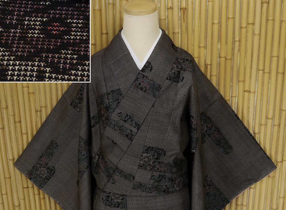 【京かんざし】861★本場泥染大島紬「鈴乃屋扱い」躾糸付未着用身丈160 cm裄丈67 cm★即決送料無料!拍卖