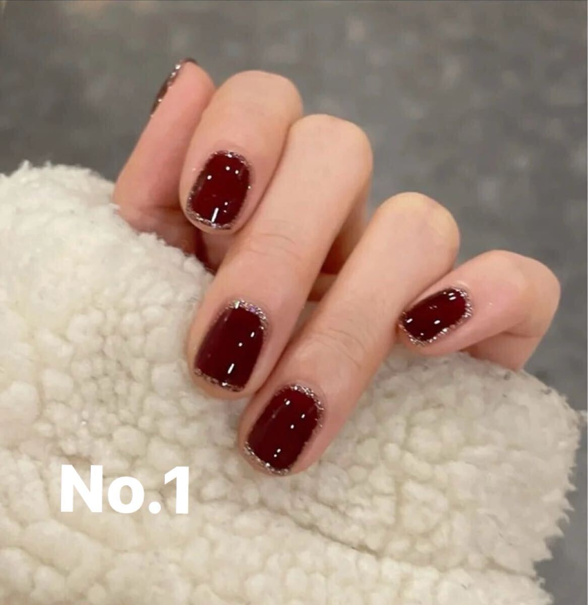 ネイルチップ つけ爪 ネイルアート ネイル デコネイル ワンカラーネイル No.1〜No.9拍卖