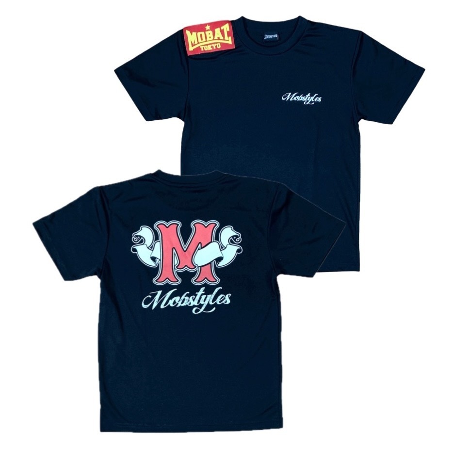 mobstyles モブスタイル■送料込■限定品■速乾■クレスト ドライTシャツ■黒 L■格闘技 ロック アメカジ バイク ブラフマン 10FEET ヤバT拍卖