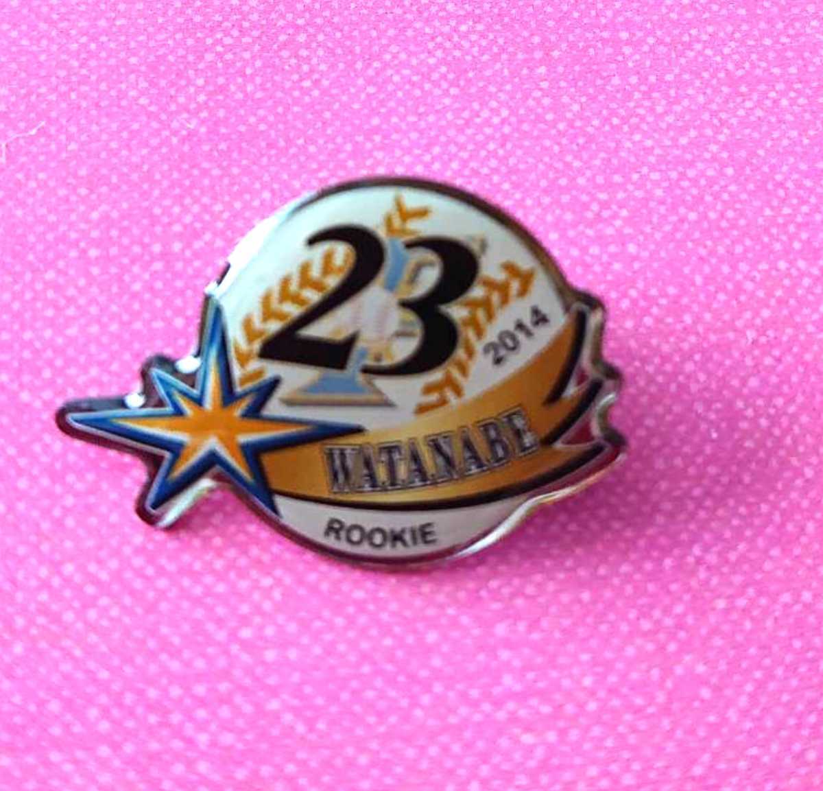 ○北海道日本ハムファイターズ 『渡邉諒』選手 2014年 ピンバッジ ルーキーイヤー 拍卖