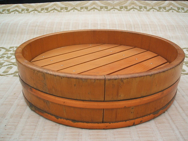 ■桶・小型・径27㎝・㎝高さ7㎝・作り良し・工芸品・飾り・アウトドア・コレクション拍卖