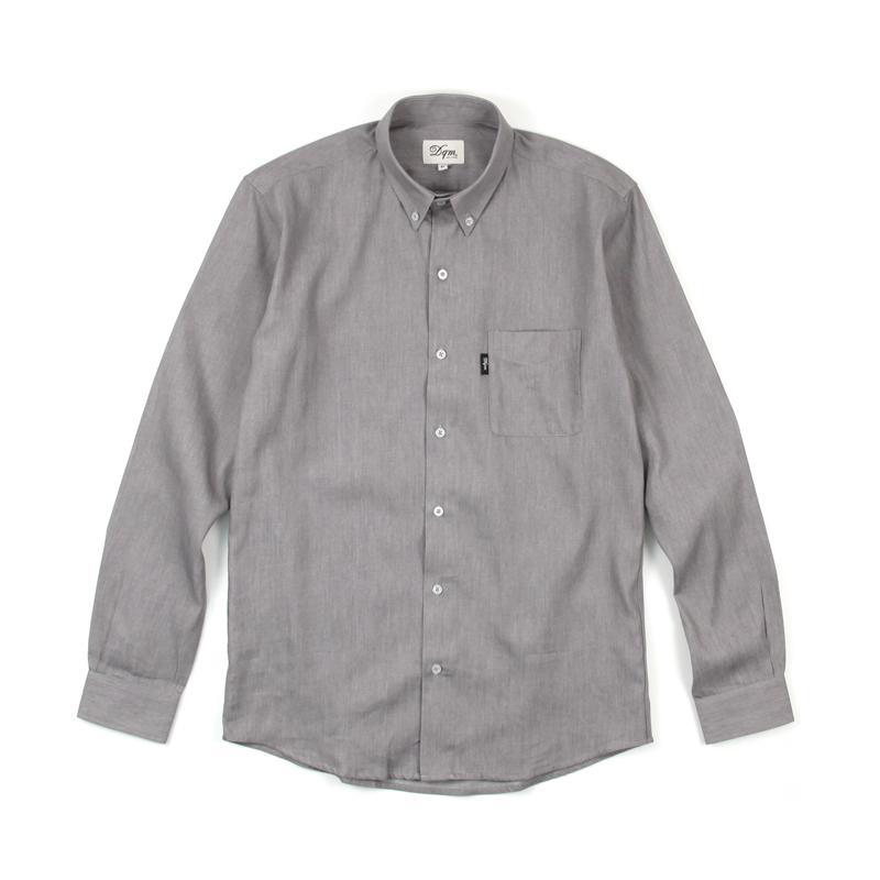 新品 DQM NYC Surrey Chambray Shirt /Gray S スケートボード メンズ 長袖 ボタンシャツ グレー ストリートファッションブランド拍卖
