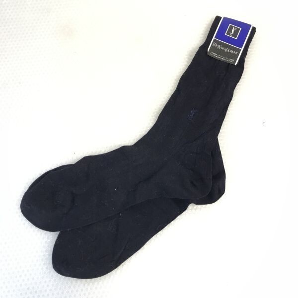 タグ付新中古★YVES SAINT LAURENT★靴下/ビジネスソックス【Mens size -25-26cm/Black/黒】socks◆CH9拍卖