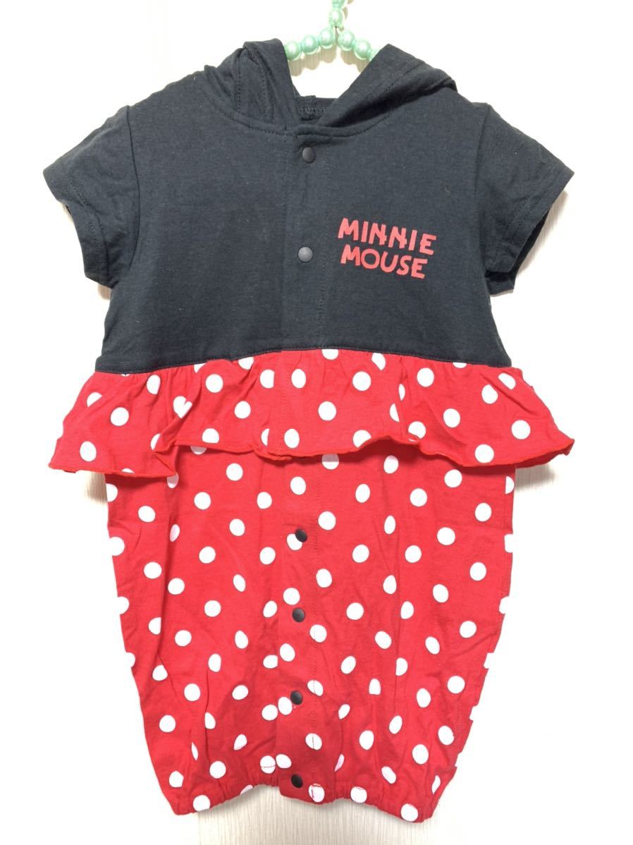 【新品】なりきりミニーマウス半袖ツーウェイオール♪50~60Disney拍卖