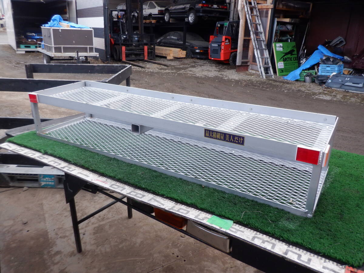 鉄工所ワンオフ ヒッチキャリア 2段 肉厚/丈夫 巾1520mm 20系アルファードについていた 北海道 引き取り歓迎拍卖
