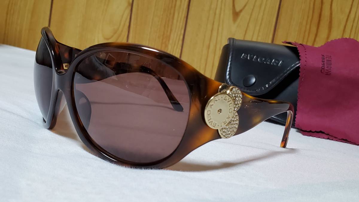 正規 ブルガリBVLGARI B-zero×チクラディ 4連装飾 ラグジュアリーサングラス 茶×金 フリンジメタルコイン×ビジューストーン ジュエリー拍卖