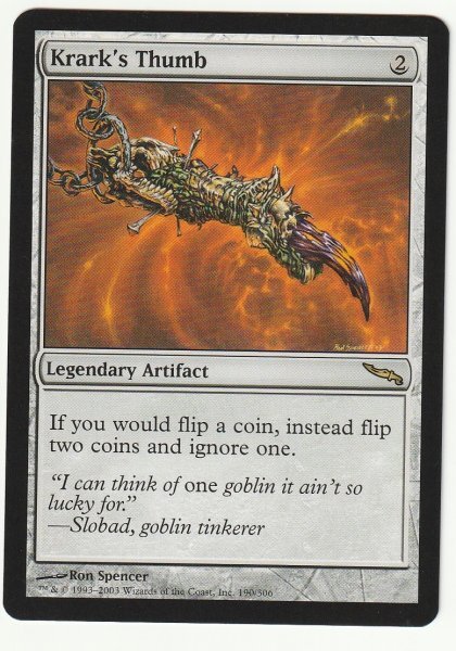 MRD クラークの親指/Krark's Thumb 英語1枚 3枚まで拍卖
