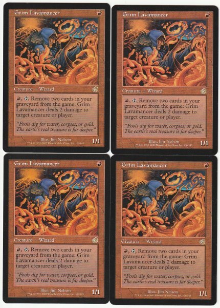 TOR 渋面の溶岩使い/Grim Lavamancer 英語4枚セット拍卖