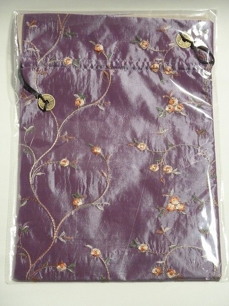 ◆韓国雑貨◆可愛い巾着袋・特大◆バイオレット◆拍卖