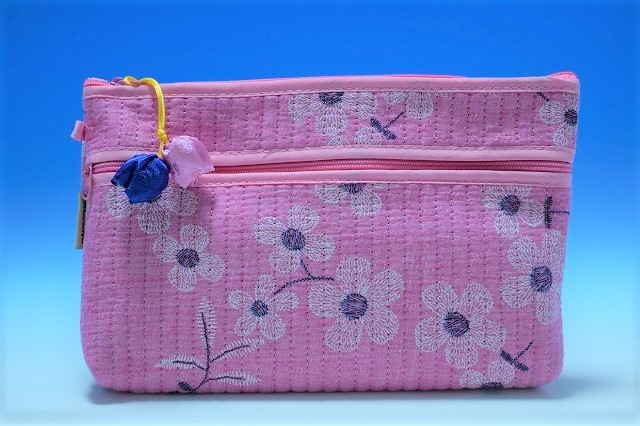 ◆韓国雑貨◆ハマナス柄ポーチ◆ピンク◆拍卖