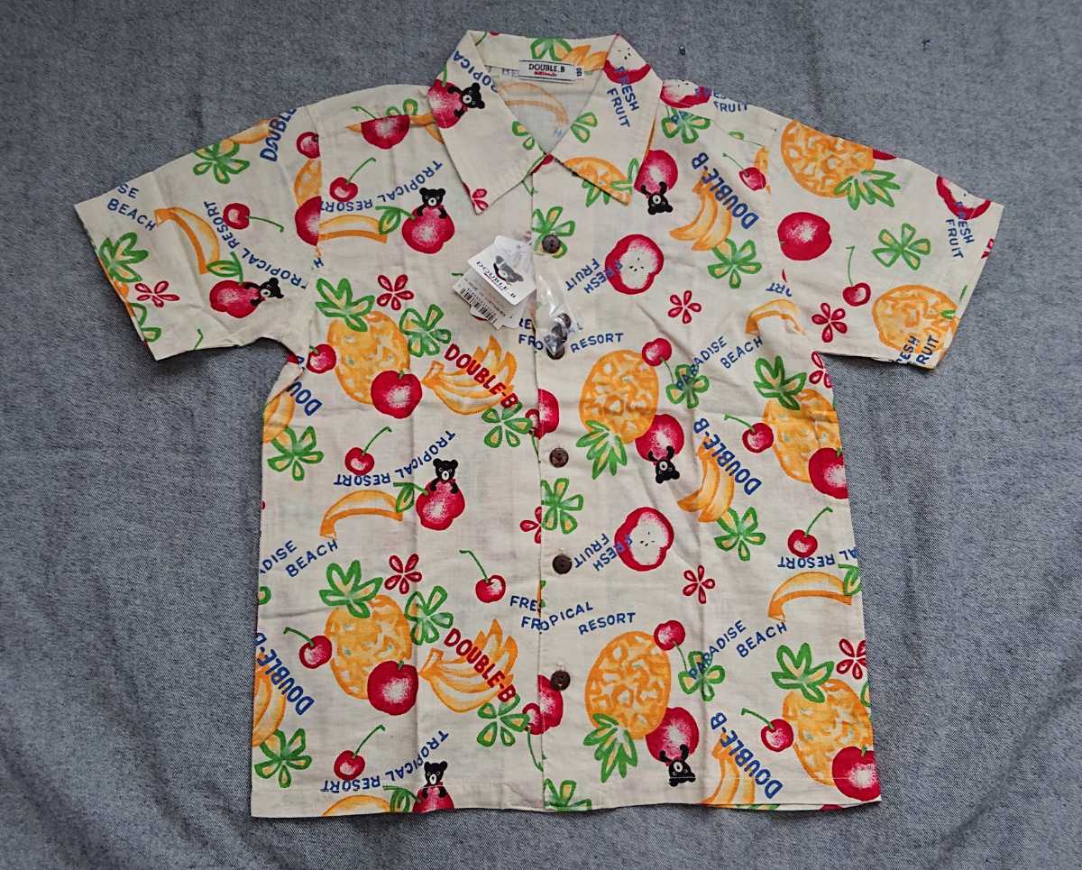 未使用 ミキハウス ダブルB フルーツ柄のシャツ 130拍卖