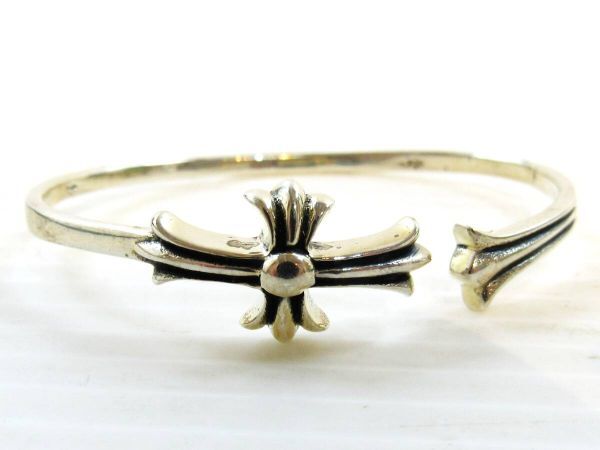 バングル シルバー 925 ブレスレット クロス 十字架 デザイン ヴィンテージ アクセサリー 総重量:13.9g kdh拍卖