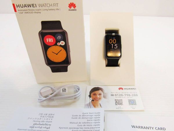 HUAWEI WATCH FIT TIA-B09 スマートウォッチ ファーウェイ ウォッチフィット ユーズド品 起動確認済 kdh拍卖