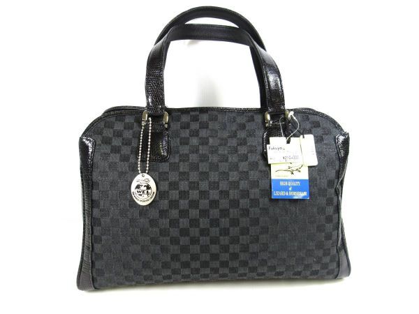 【未使用】 THE WEL MARK 認定 定価20万 HOUSEHAIR ホースヘア LIZARD トカゲ バック ブラック 黒 カバン エキゾチックレザー 保存袋つき拍卖