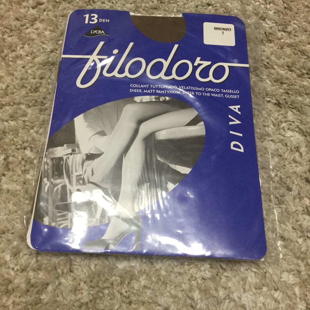 超お値打出品 filodoro DIVA RQ イベントコンパニオンにお勧め 強光沢 オールスルーパンティーストッキング BRONZO 1サイズ 新品未使用品拍卖