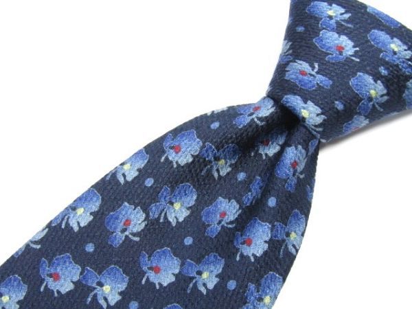 mila schon(ミラショーン) シルクネクタイ 花柄 イタリア製 847242C248R27拍卖