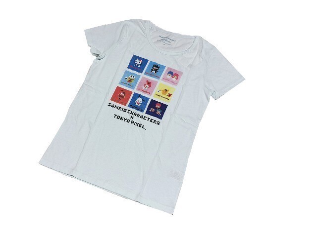 【新品】サンリオ トーキョーピクセル レディース Tシャツ 半袖【M】白◆sanrio tokyo pixel キティー マイメロ 女性 ゲーム拍卖