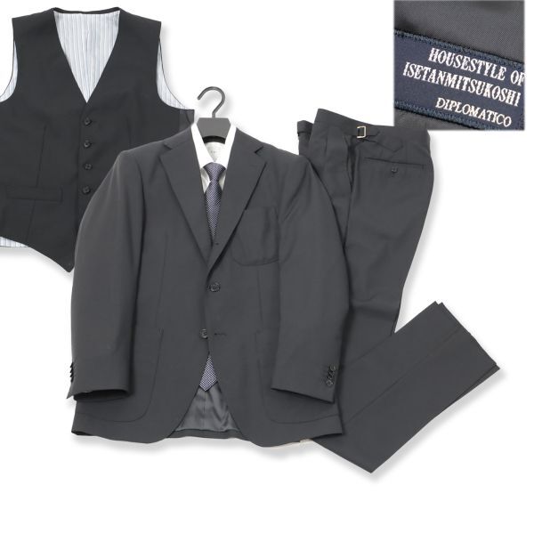 299 新品 三越伊勢丹 段返り3B スーツ シャドーストライプ ビジネス スーツ オンワード樫山 日本製 Y5拍卖