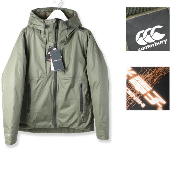 879 新品 5.2万 カンタベリー R+ 防水 軽量 ダウンジャケット アウター メンズ ラグビー ウォーター レジスタント M拍卖