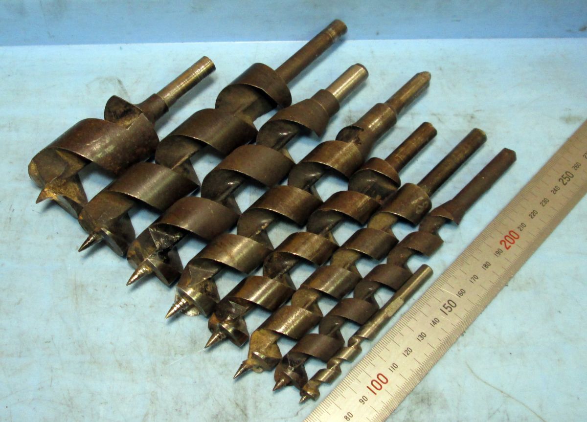 K933 木工ドリル 丸軸 丸8~丸36 8本セット 中古拍卖