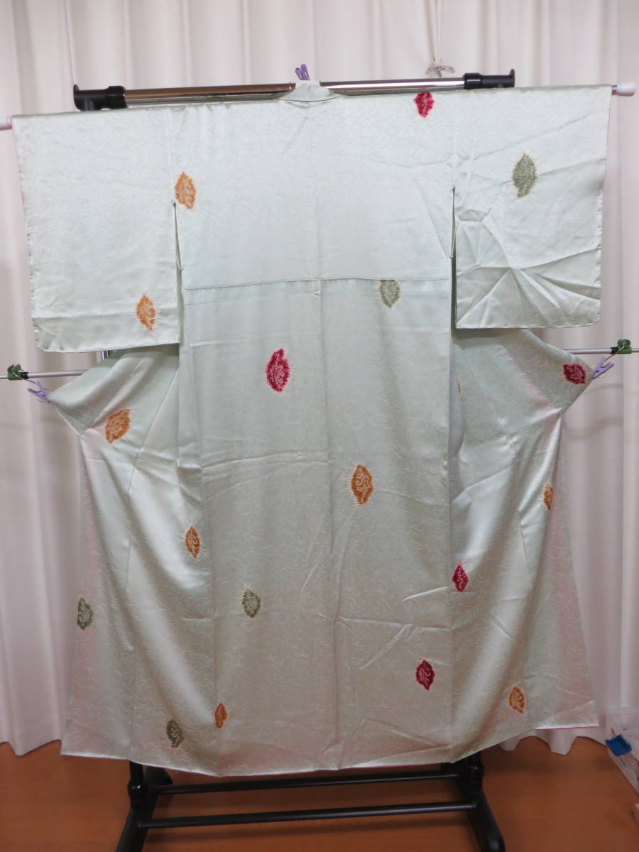 <水風> 着物 小紋 春 時代劇物 演劇 練習 リメイク お茶会 着付け 葉拍卖