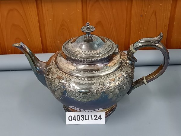 0403U124 アンティーク 茶道具 銀製 シルバー ティーポット ◆793g拍卖