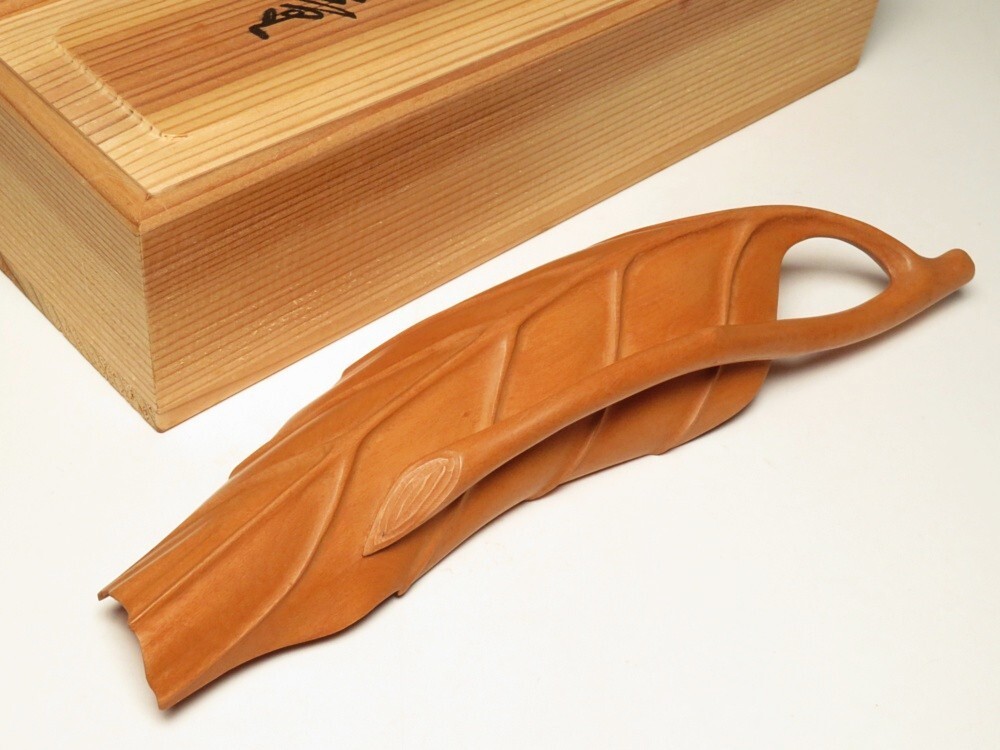 【9971】煎茶道具 松 葉彫 茶合(初品・買取品)拍卖