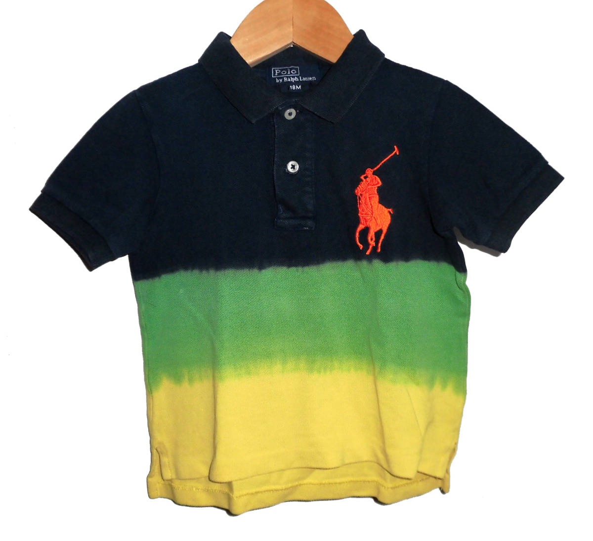 RALPH LAUREN ラルフローレン 子供服 BABY 18M グラデーション ビッグポニー ポロシャツ拍卖