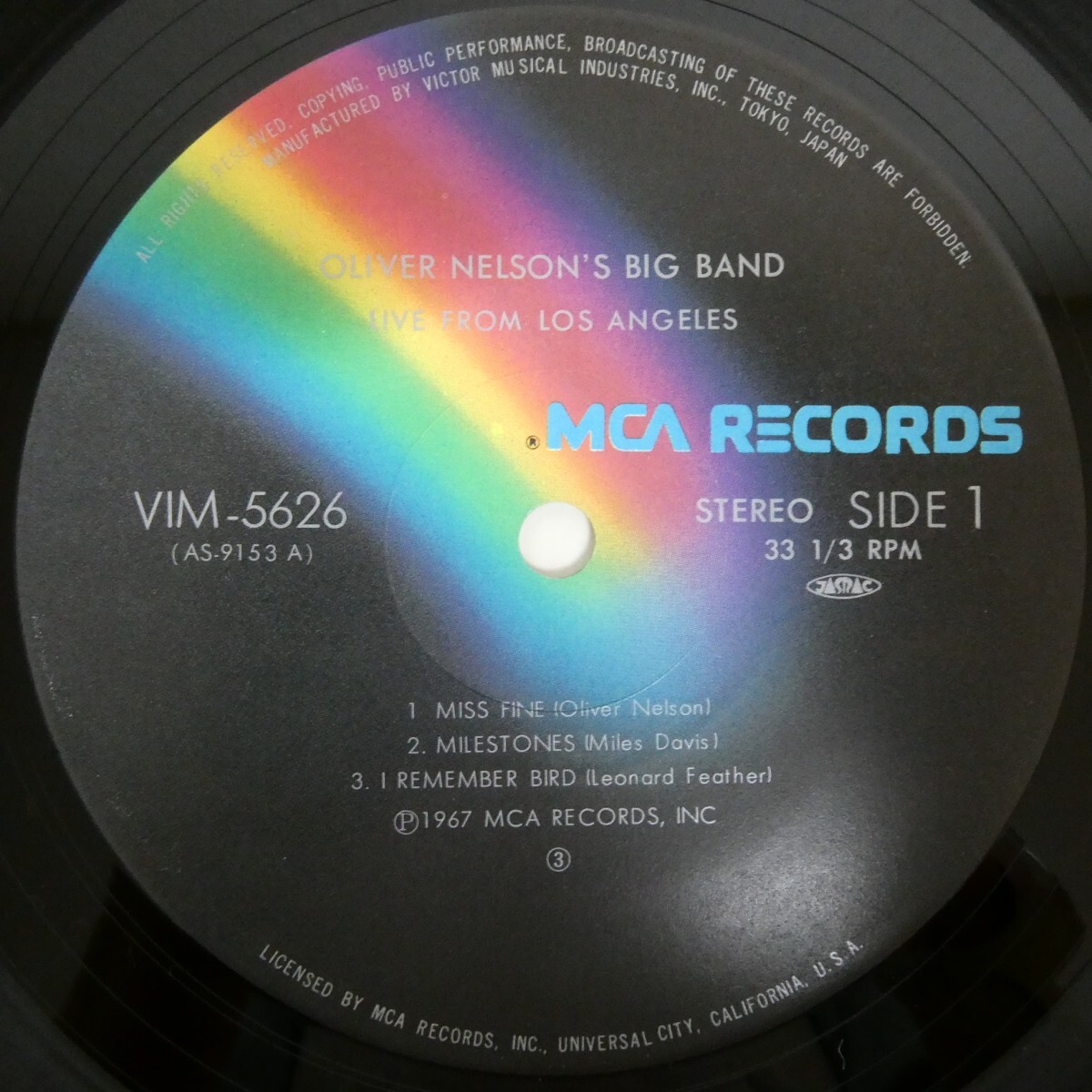LP2147「オリヴァー・ネルソン / ライヴ・フロム・ロサンゼルス / VIM-5626」拍卖