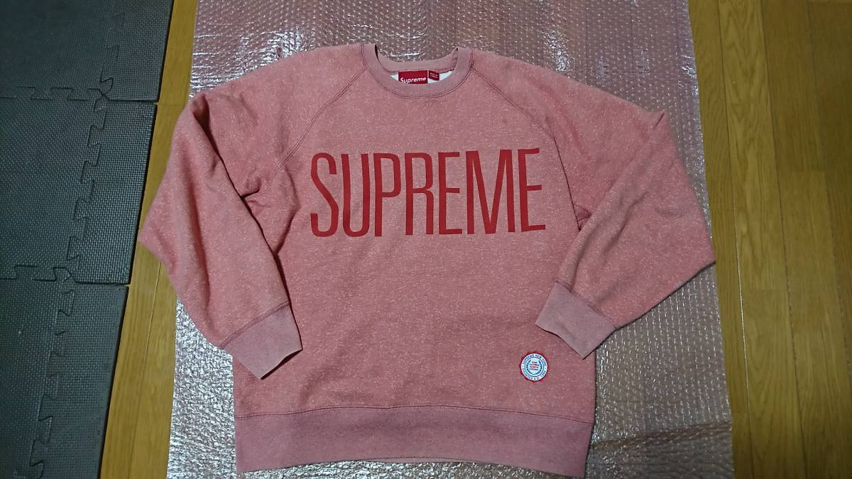 SUPREME LOGO sweat pink HEATHER シュプリーム ロゴ スウェット ヘザー ピンク L拍卖