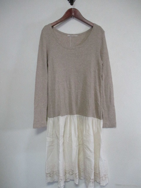 pualcecinピュアルセシンベージュ×きなり長袖ワンピ(USED)40720)拍卖